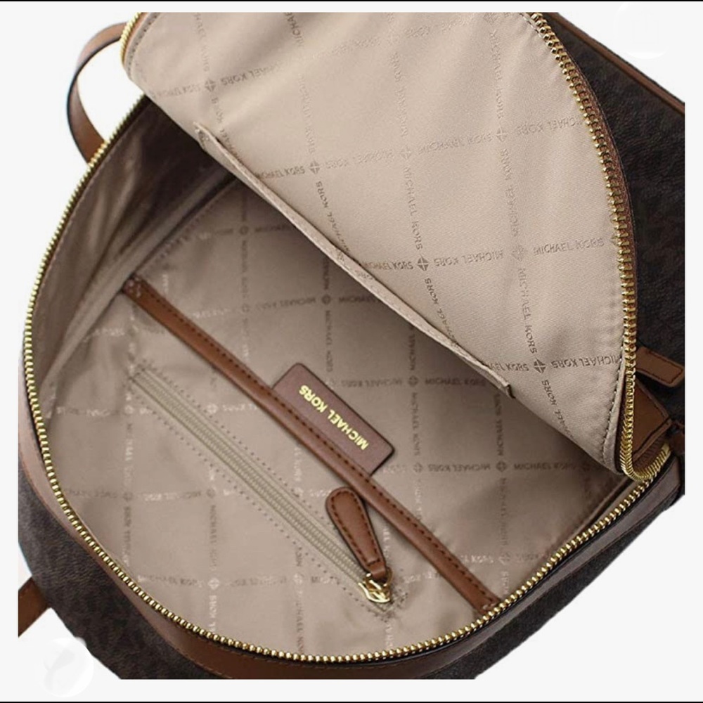 Brand New Michael Kors Kenly Brown Backpack - Picture 2 of 6